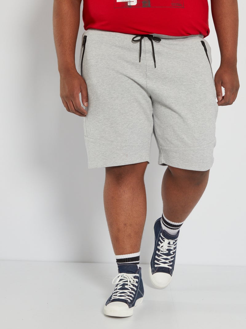 Bermudas de desporto em malha piqué CINZA - Kiabi
