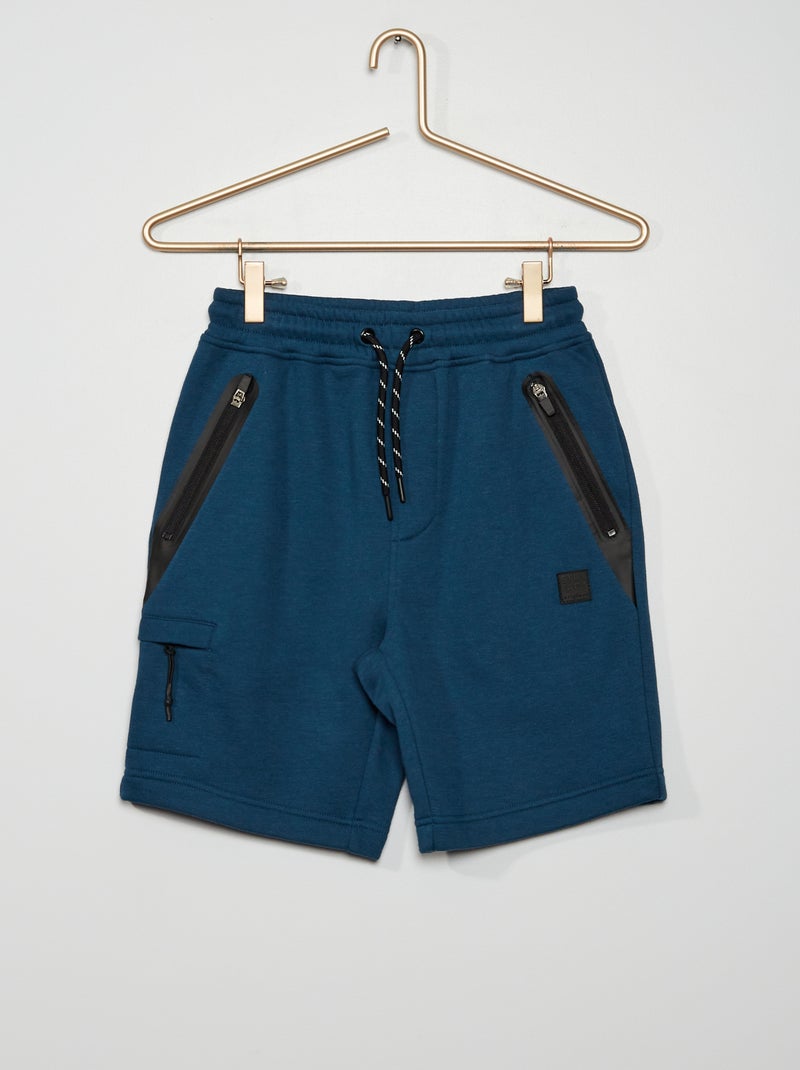 Bermudas de desporto em moletão AZUL - Kiabi