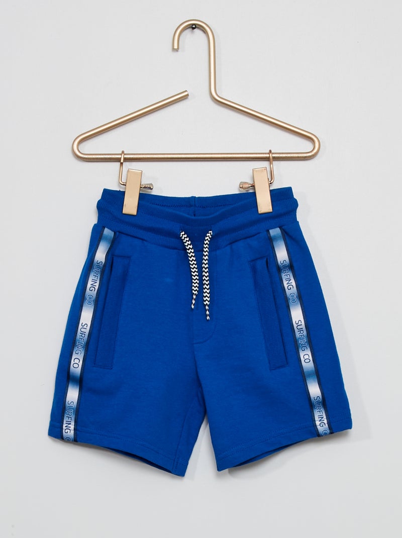 Bermudas de desporto em moletão Azul - Kiabi