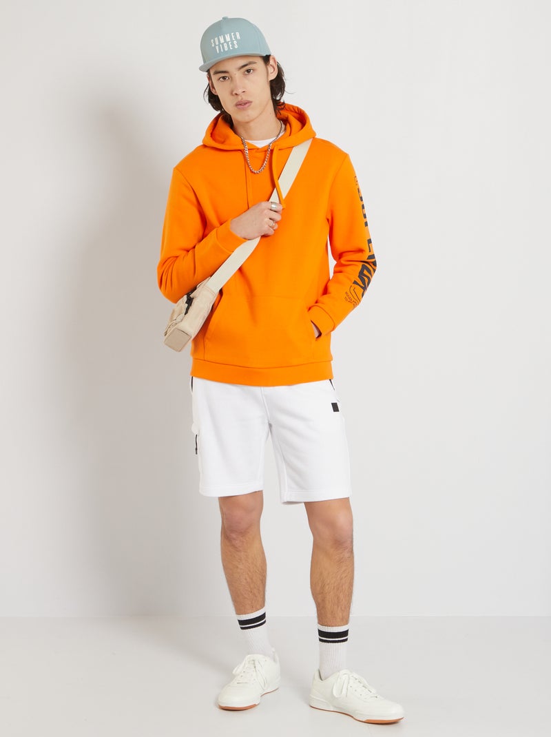 Bermudas de desporto em moletão BRANCO - Kiabi