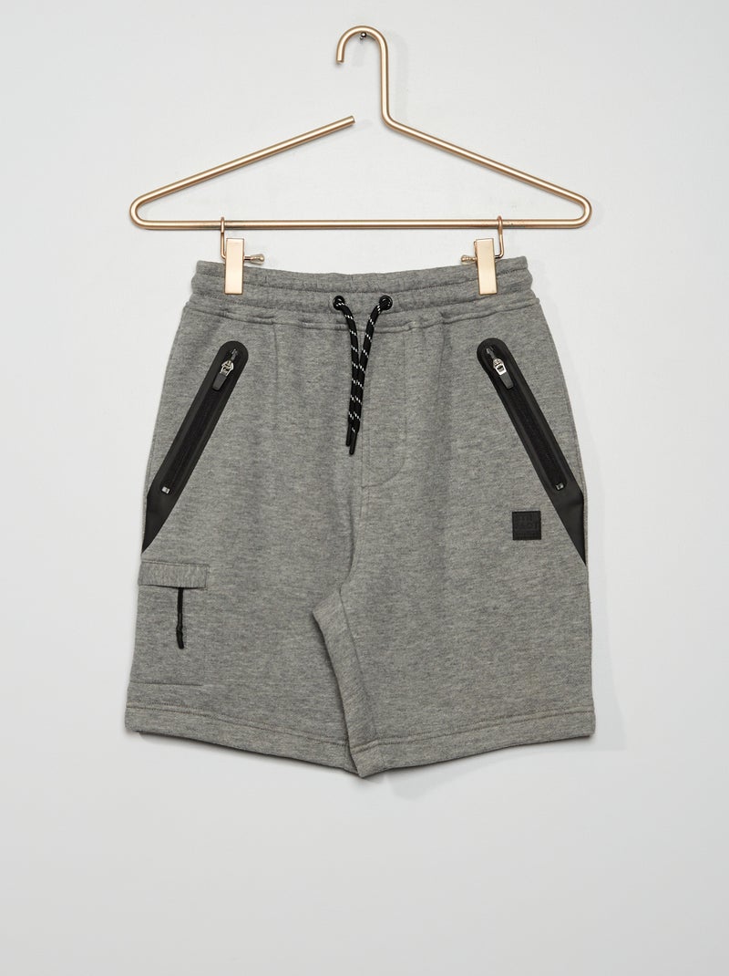 Bermudas de desporto em moletão CINZA - Kiabi