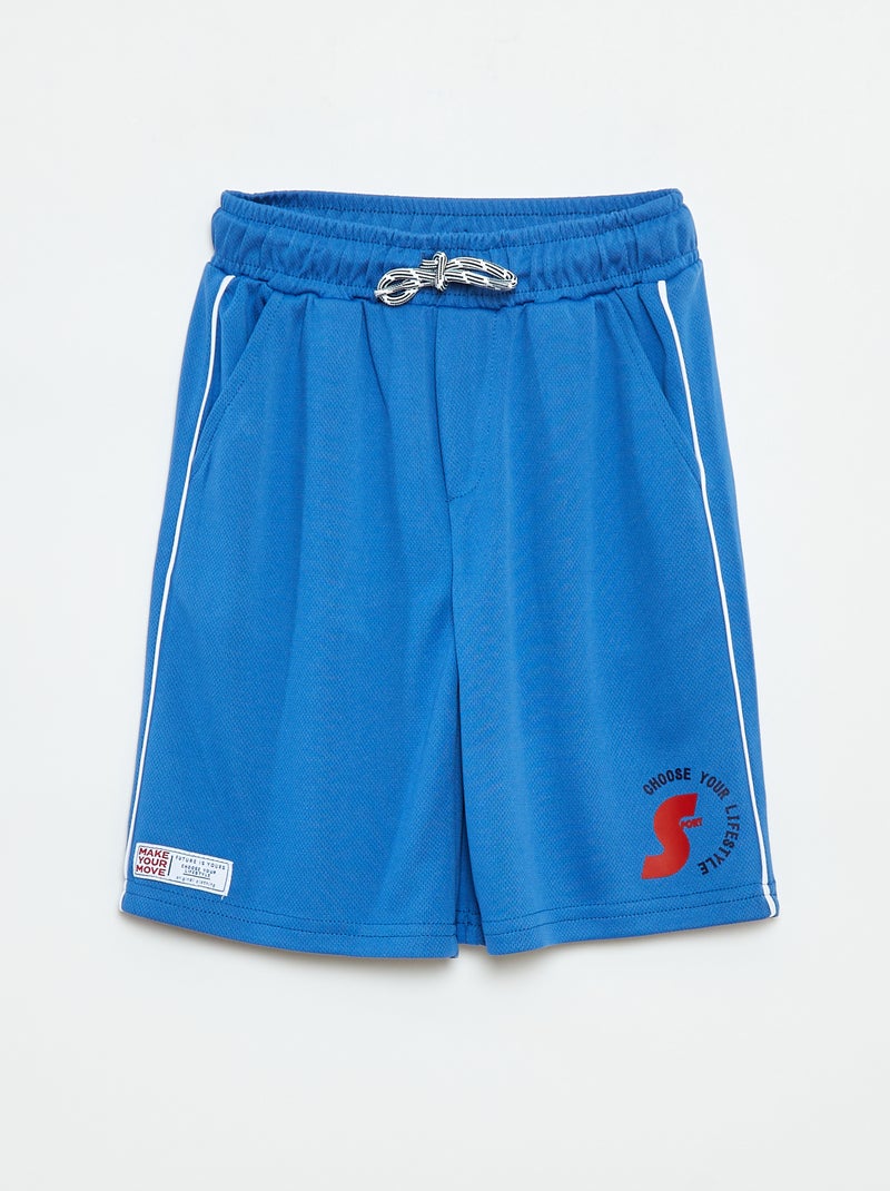 Bermudas de desporto leves com bolsos Azul - Kiabi