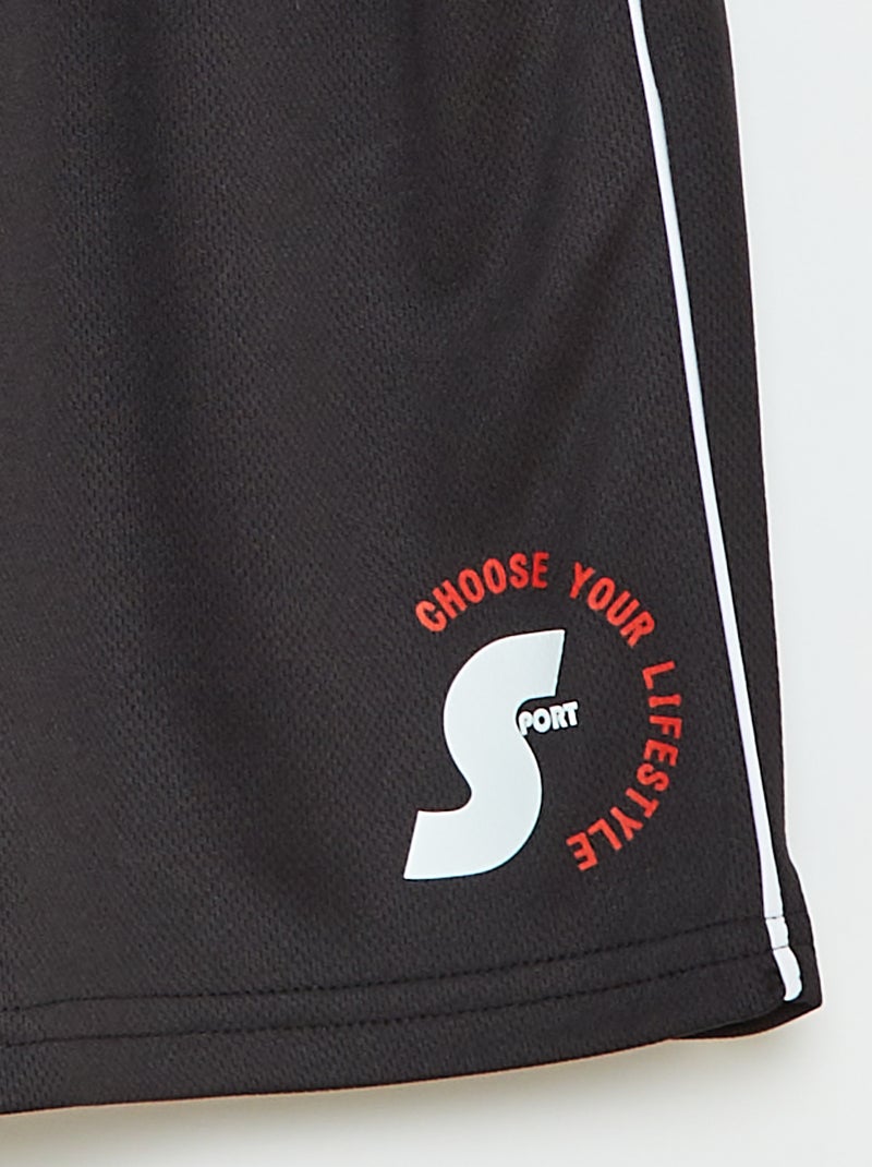 Bermudas de desporto leves com bolsos Preto - Kiabi