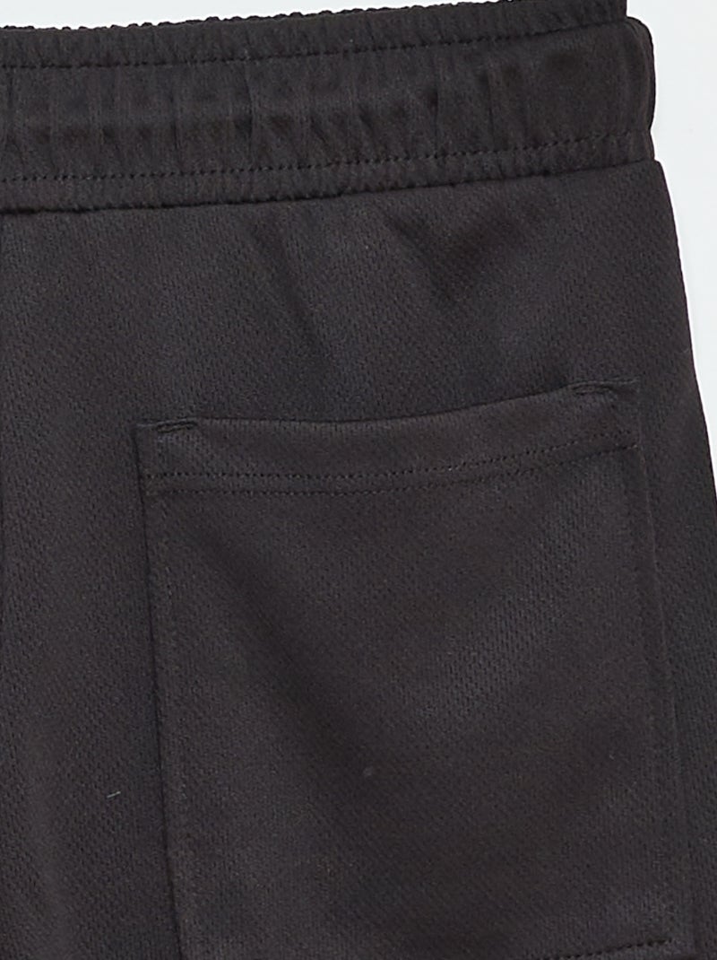 Bermudas de desporto leves com bolsos Preto - Kiabi