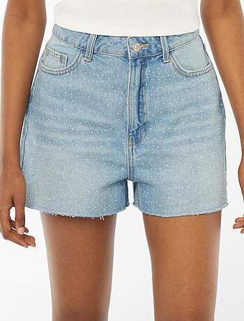 Bermudas de ganga 5 bolsos com ouropel