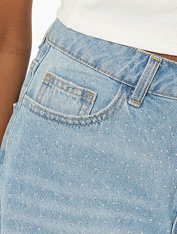Bermudas de ganga 5 bolsos com ouropel
