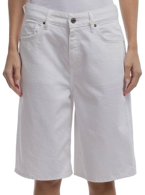 Bermudas de Ganga Brancas Teddy Smith Tomboy para Mulher - Kiabi Bermudas de Ganga Brancas Teddy Smith Tomboy para Mulher - Kiabi