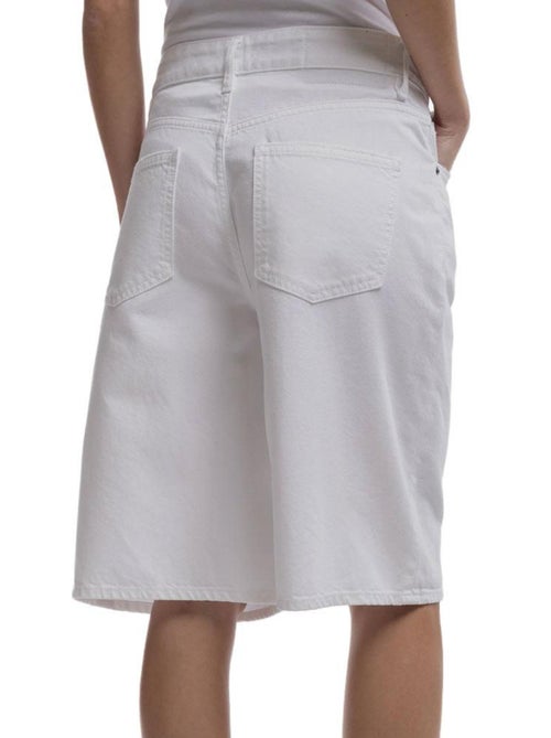 Bermudas de Ganga Brancas Teddy Smith Tomboy para Mulher - Kiabi Bermudas de Ganga Brancas Teddy Smith Tomboy para Mulher - Kiabi