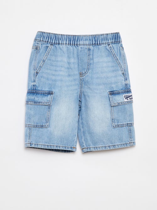 Bermudas de ganga com 2 bolsos com aba - Kiabi