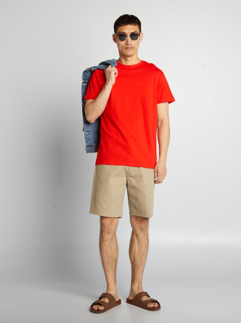 Bermudas de ganga com 5 bolsos BEGE - Kiabi