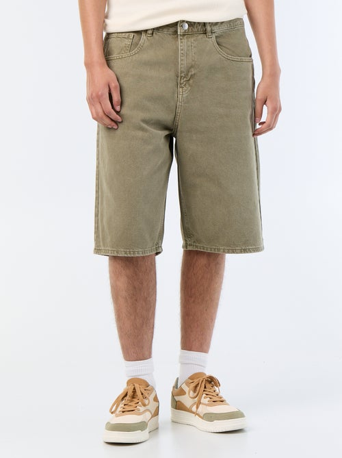 Bermudas de ganga com 5 bolsos - Kiabi Bermudas de ganga com 5 bolsos - Kiabi