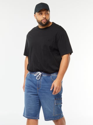 Bermudas de ganga com bolsos com aba
