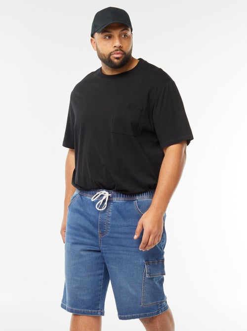 Bermudas de ganga com bolsos com aba - Kiabi