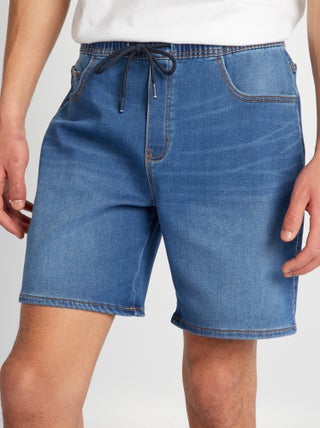Bermudas de ganga com cintura elástica
