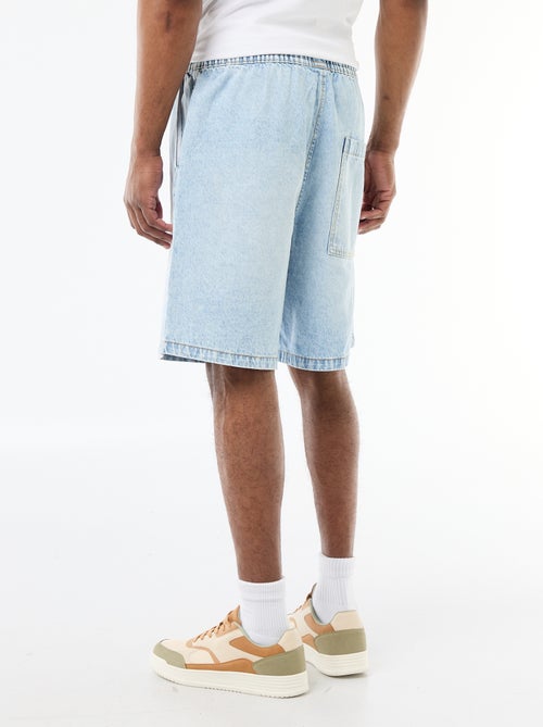 Bermudas de ganga com cintura elástica - Kiabi