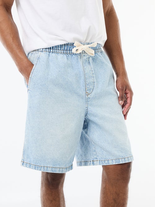 Bermudas de ganga com cintura elástica - Kiabi