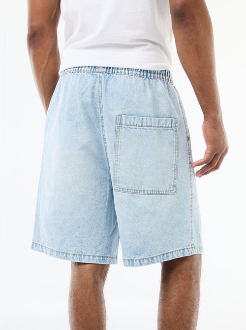 Bermudas de ganga com cintura elástica - Kiabi
