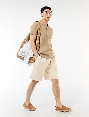 Bermudas de ganga com cintura elástica