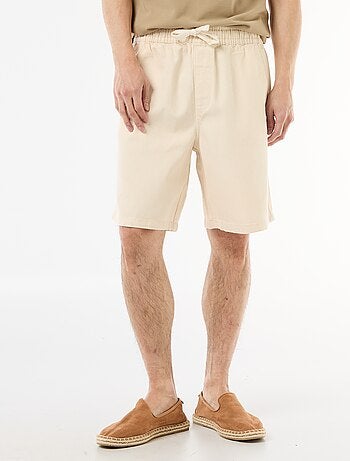 Bermudas de ganga com cintura elástica