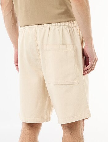 Bermudas de ganga com cintura elástica