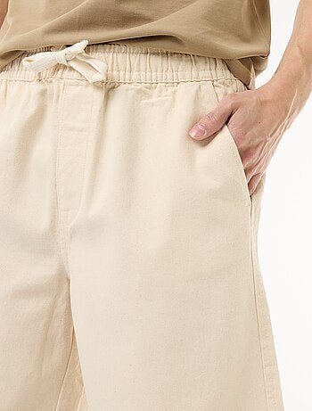 Bermudas de ganga com cintura elástica