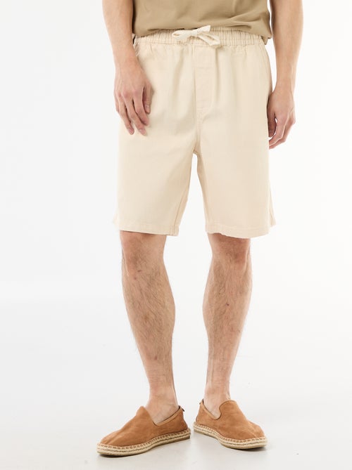Bermudas de ganga com cintura elástica - Kiabi