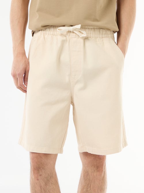 Bermudas de ganga com cintura elástica - Kiabi