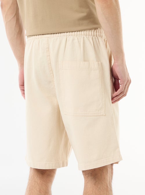 Bermudas de ganga com cintura elástica - Kiabi