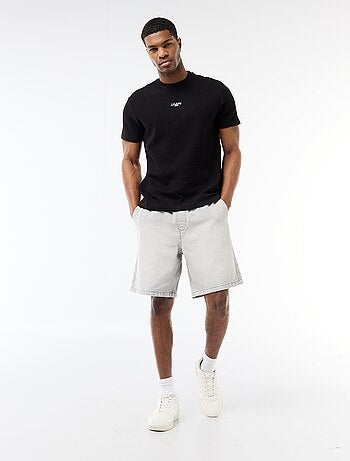 Bermudas de ganga com cintura elástica