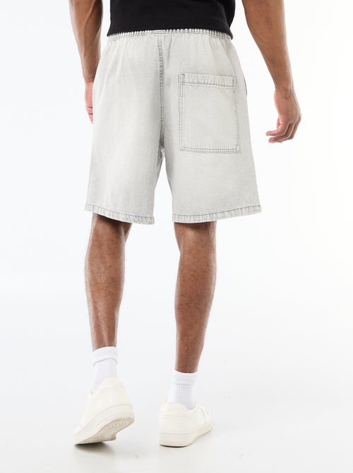 Bermudas de ganga com cintura elástica - Kiabi