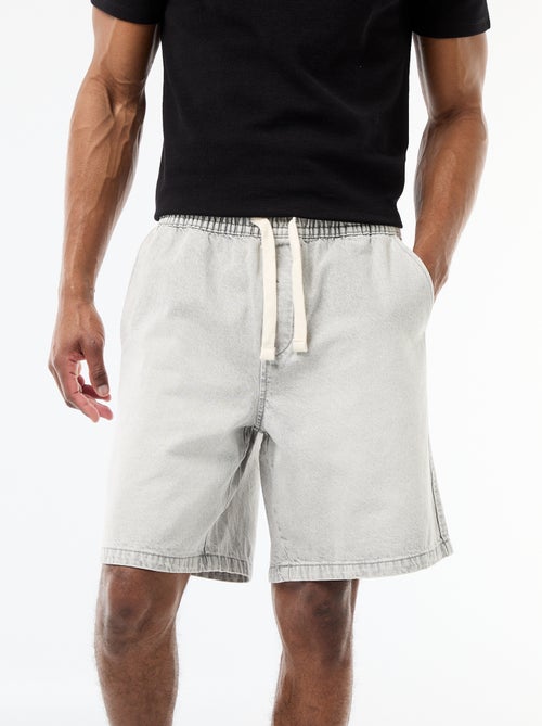 Bermudas de ganga com cintura elástica - Kiabi