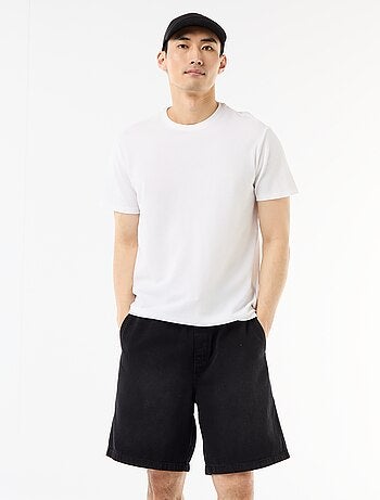 Bermudas de ganga com cintura elástica