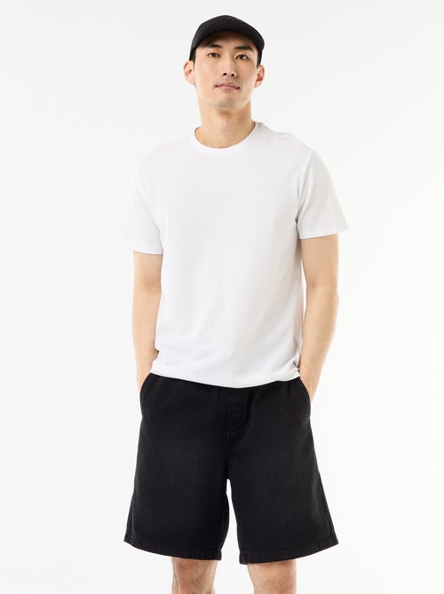 Bermudas de ganga com cintura elástica - Kiabi