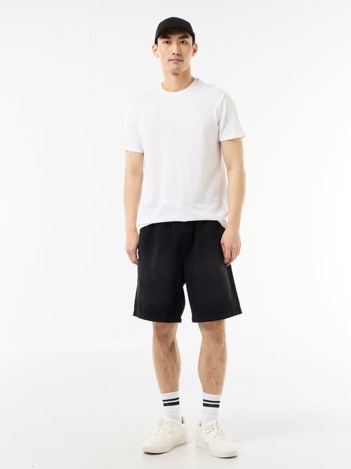 Bermudas de ganga com cintura elástica - Kiabi