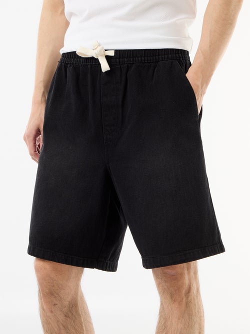 Bermudas de ganga com cintura elástica - Kiabi
