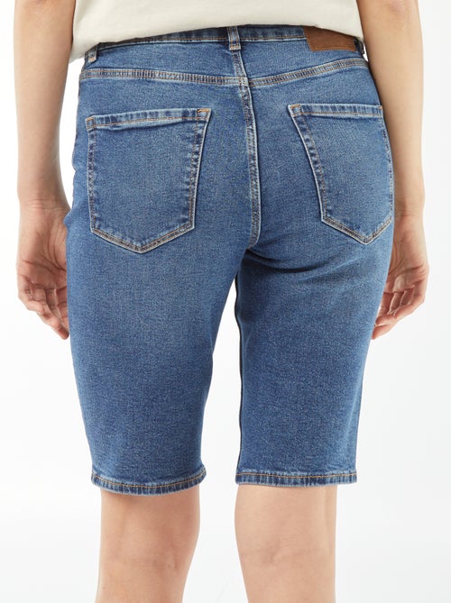 Bermudas de ganga com cintura subida - Kiabi