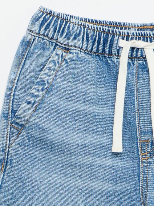 Bermudas de ganga com cordões de ajuste - Kiabi