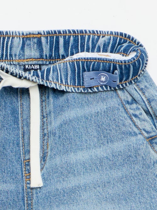 Bermudas de ganga com cordões de ajuste - Kiabi