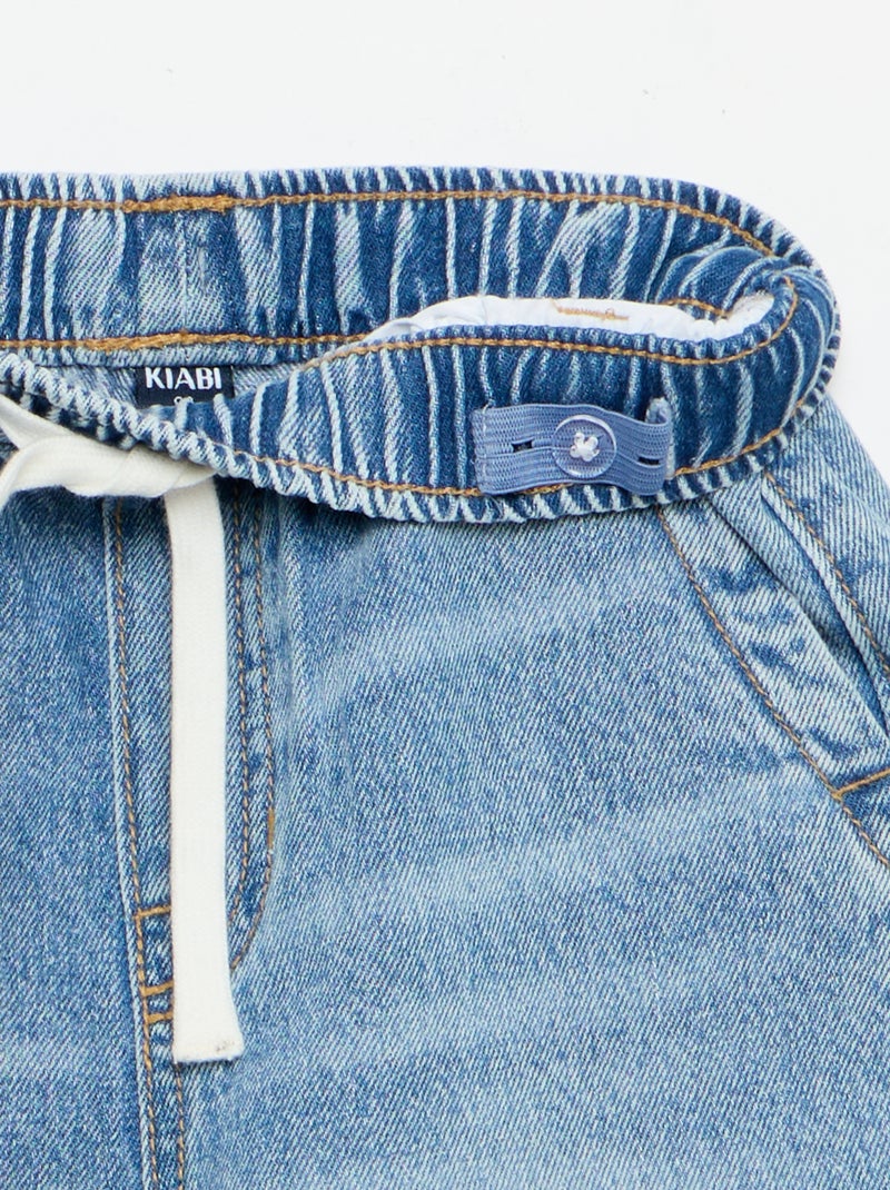 Bermudas de ganga com cordões de ajuste Azul - Kiabi