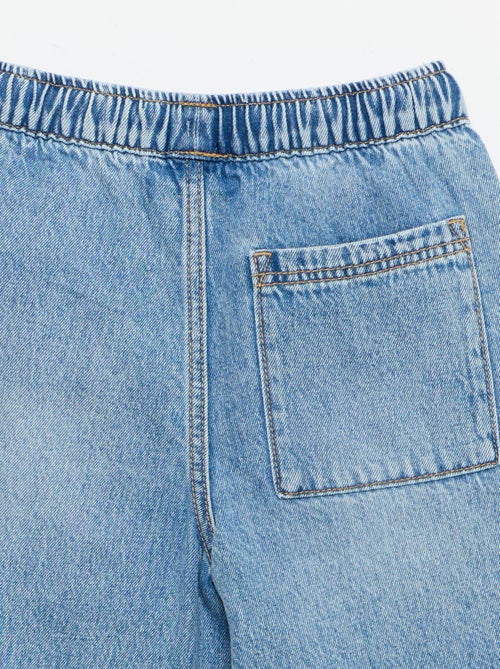 Bermudas de ganga com cordões de ajuste - Kiabi