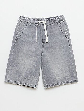 Bermudas de ganga com cordões de ajuste