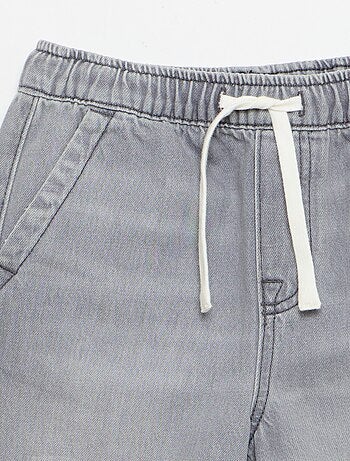 Bermudas de ganga com cordões de ajuste