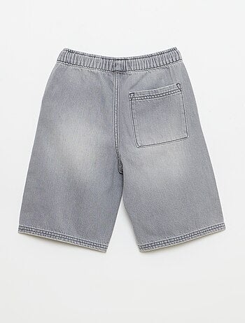 Bermudas de ganga com cordões de ajuste