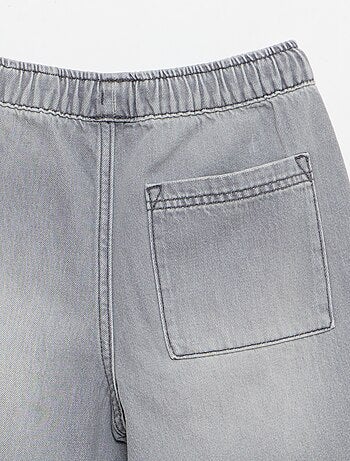 Bermudas de ganga com cordões de ajuste