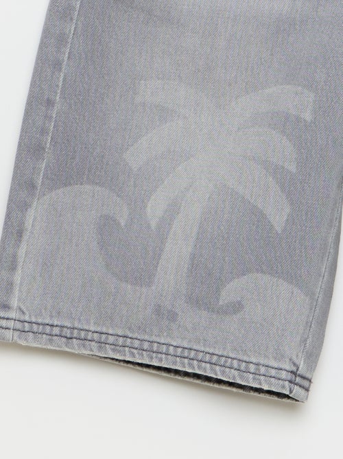 Bermudas de ganga com cordões de ajuste - Kiabi