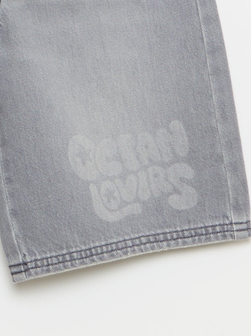 Bermudas de ganga com cordões de ajuste - Kiabi