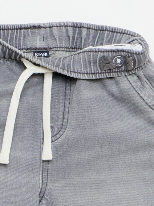 Bermudas de ganga com cordões de ajuste - Kiabi