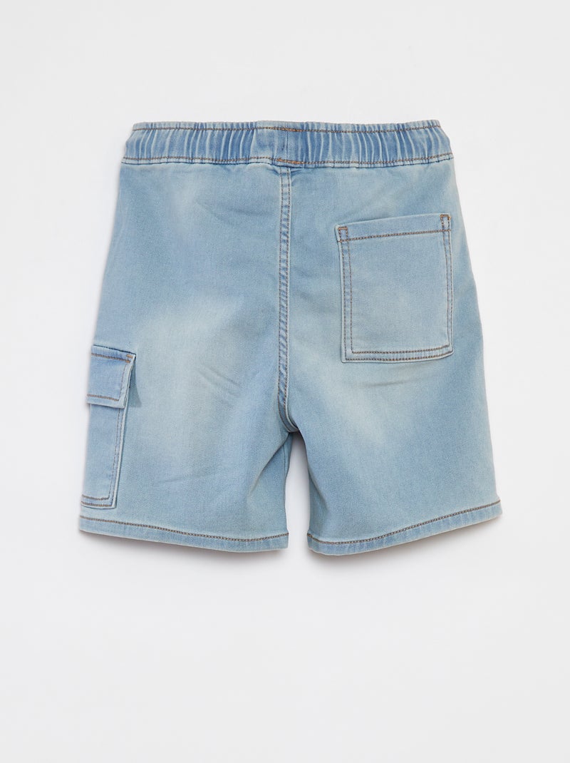 Bermudas de ganga com cós elástico AZUL - Kiabi