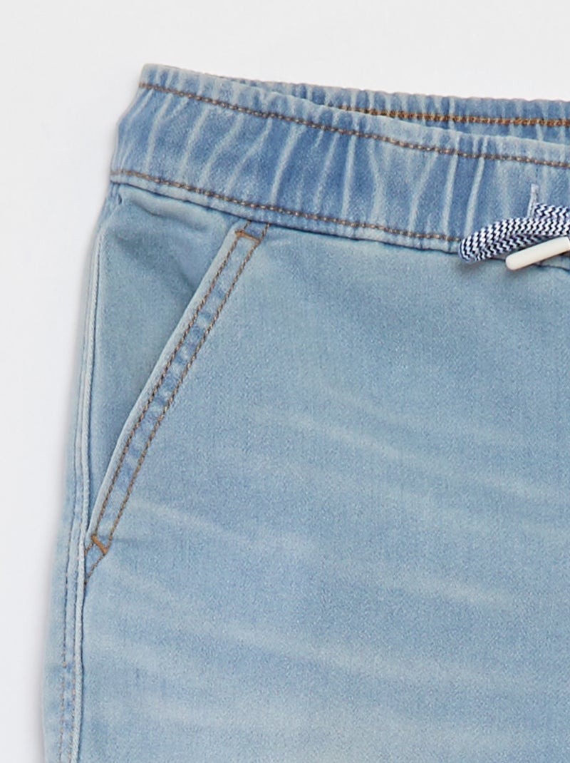 Bermudas de ganga com cós elástico AZUL - Kiabi