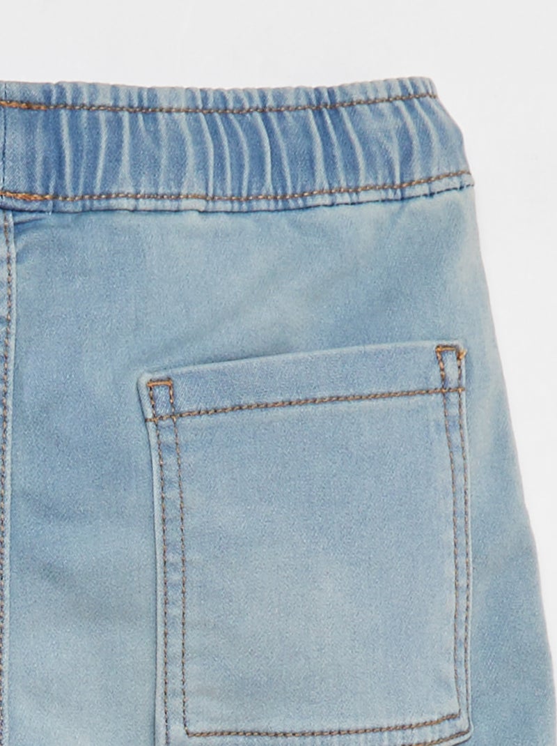 Bermudas de ganga com cós elástico AZUL - Kiabi